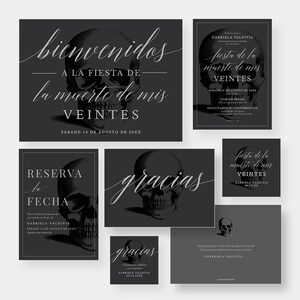 Fiesta de la Muerte de mis Veintes Bundle Party Invitation Editable Template, RIP 20s 30s 40s, 30th Birthday Digital Download in Spanish