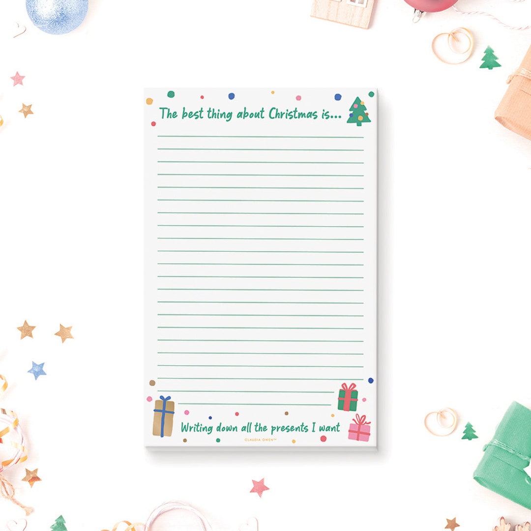 Funny Christmas List Notepad, Holiday Notepad Gifts for Friends ...