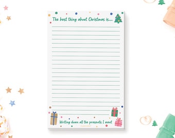 Funny Christmas List Notepad, Holiday Notepad Gifts for Friends Coworker Family, Christmas Themed Gifts, Shopping List Stationary Pad