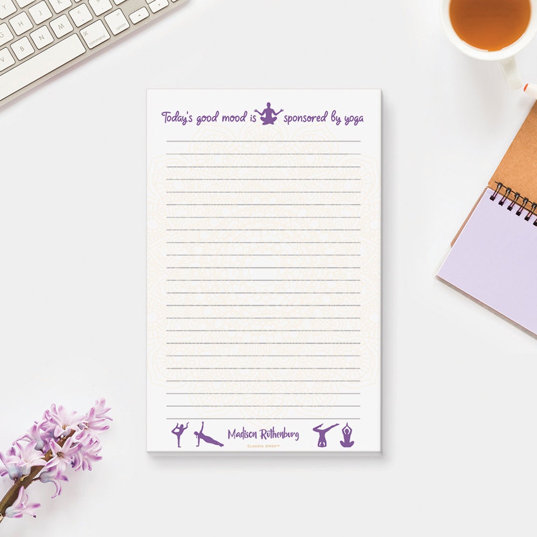 Custom Yoga Notepads, Spiritual Memo Pad, Funny Yoga Gifts ...