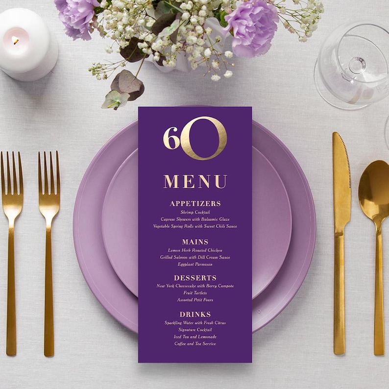60th Birthday Party, Elegant Invitation for 60th Business Anniversary ...