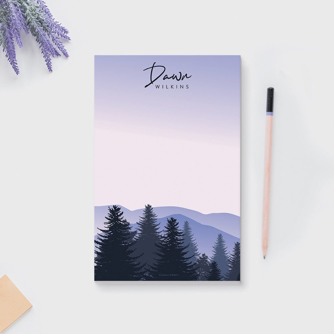 Personalized Tree Notepad, Forest Memopad With Name to Do List, Outdoor ...