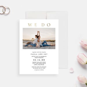 Wir tun Lesben Hochzeitseinladung Digital Download, Foto Hochzeitseinladung Bearbeitbare Vorlage, Lgbt Hochzeitskarten mit Foto