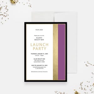 Business Party Invitation Editable Template, Beauty Salon Grand Opening Digital Download, Company Launch Party, Opening Ceremony
