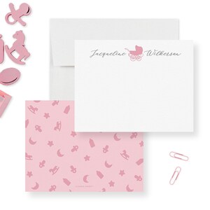 Notes de remerciement pour la fête prénatale, carte de voeux personnalisée pour bébé fille, carte de voeux pour la chambre de bébé, cadeaux pour la chambre de bébé