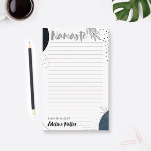 Funny Yoga Notepad, Personalized Yoga Teacher Notepad, Daily To Do List Pad, Custom Meditation Gifts, Yoga Love Gifts Notepad, Namaste Gifts