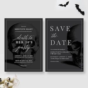 Death to your 20s Party Einladung und Save the Date Kartenvorlage, RIP 20s Printable 30.Geburtstag digitaler Download