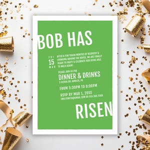 Recovery Party Invitation Editable Template Digital Download