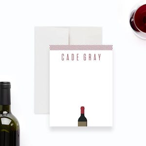Wine themed thank you card with refined typography