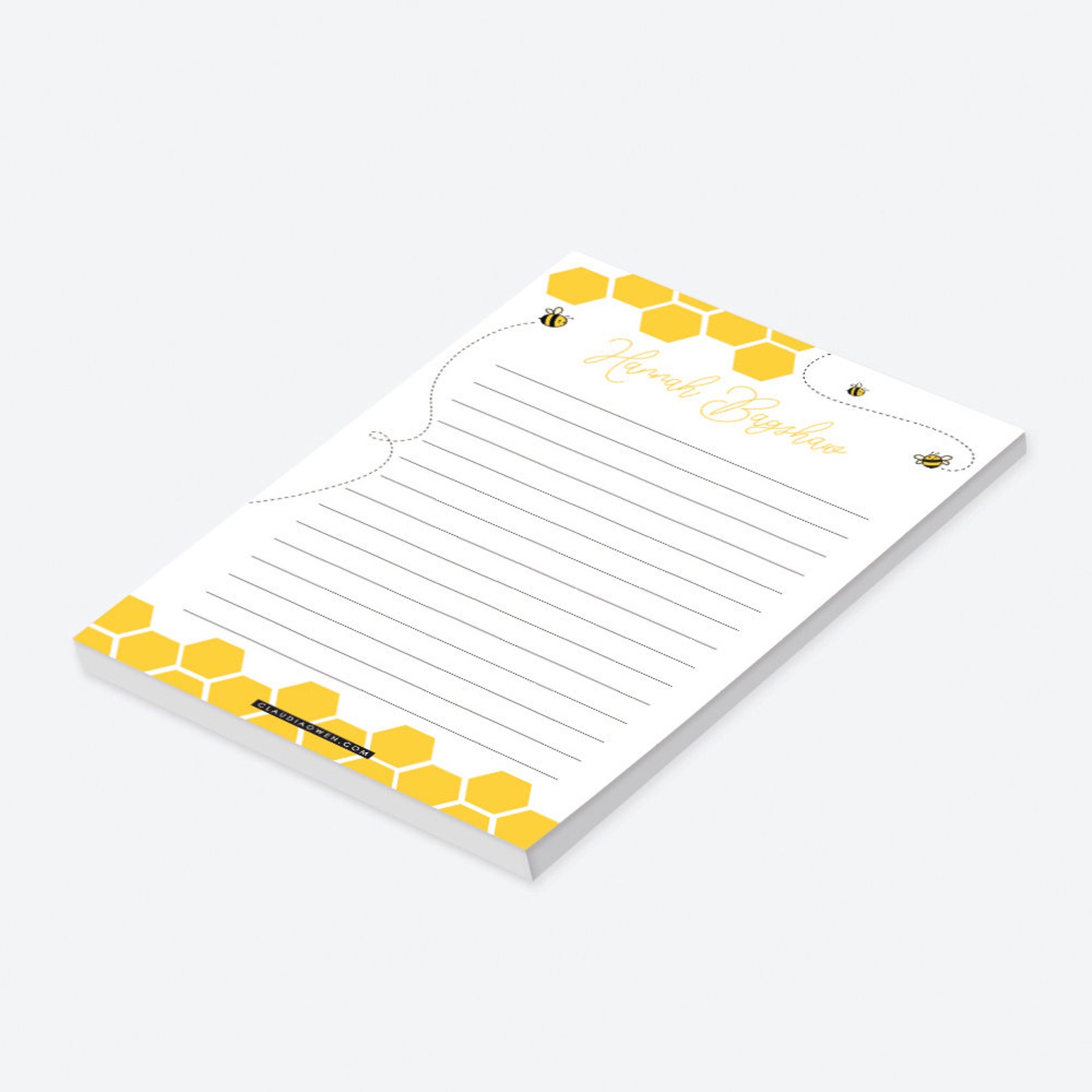 Personalized Bee Notepad for Children Honey Bee Stationary - Etsy