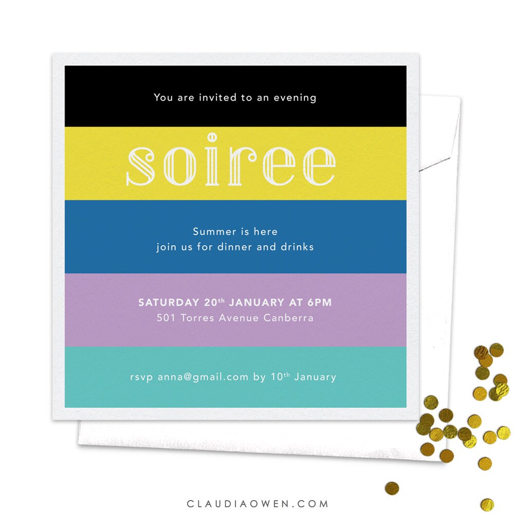 soiree invitation summer invitation