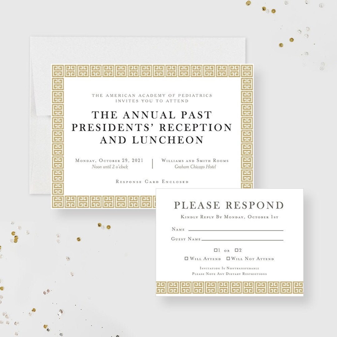 Luncheon Invitation, Business Event, Lunch Invites, RSVP Card Matching