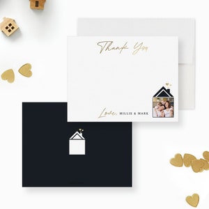 Faire-part de déménagement, cartes de remerciement personnalisées pour la nouvelle maison, ensemble de papeterie, cartes de correspondance personnalisées, cadeau pour amis, famille, pendaison de crémaillère