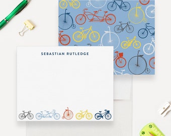 Bicycle Stationery Vintage Bike Note Cards Bike Thank You, Bike Lover Cards Biker Cyclist Gift, Mens Stationary For Him Gifts for Cyclist