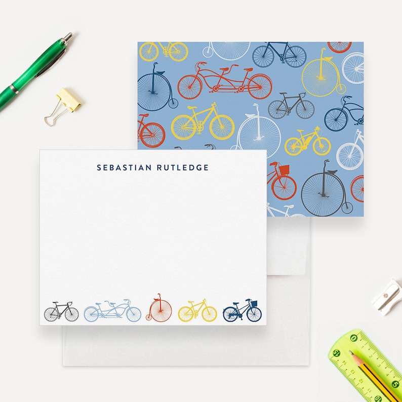 Artículos de papelería para ciclistas: Tarjetas de felicitación vintage con temática ciclista, tarjetas para amantes de las bicicletas, regalo para ciclistas, papelería para hombre, regalos para ciclistas. imagen 1