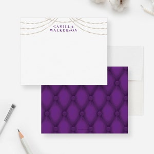 Papeterie élégante, ensembles de papier à lettres personnels, papier à lettres personnalisé, remerciements en perles pour femme