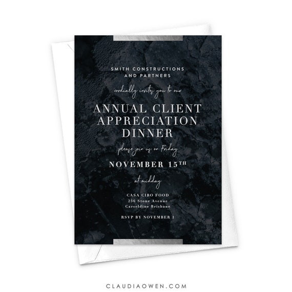 annual client appreciation dinner invitation corporate lunch corporate dinner business lunch company drinks work function professional customer appreciation event invitation