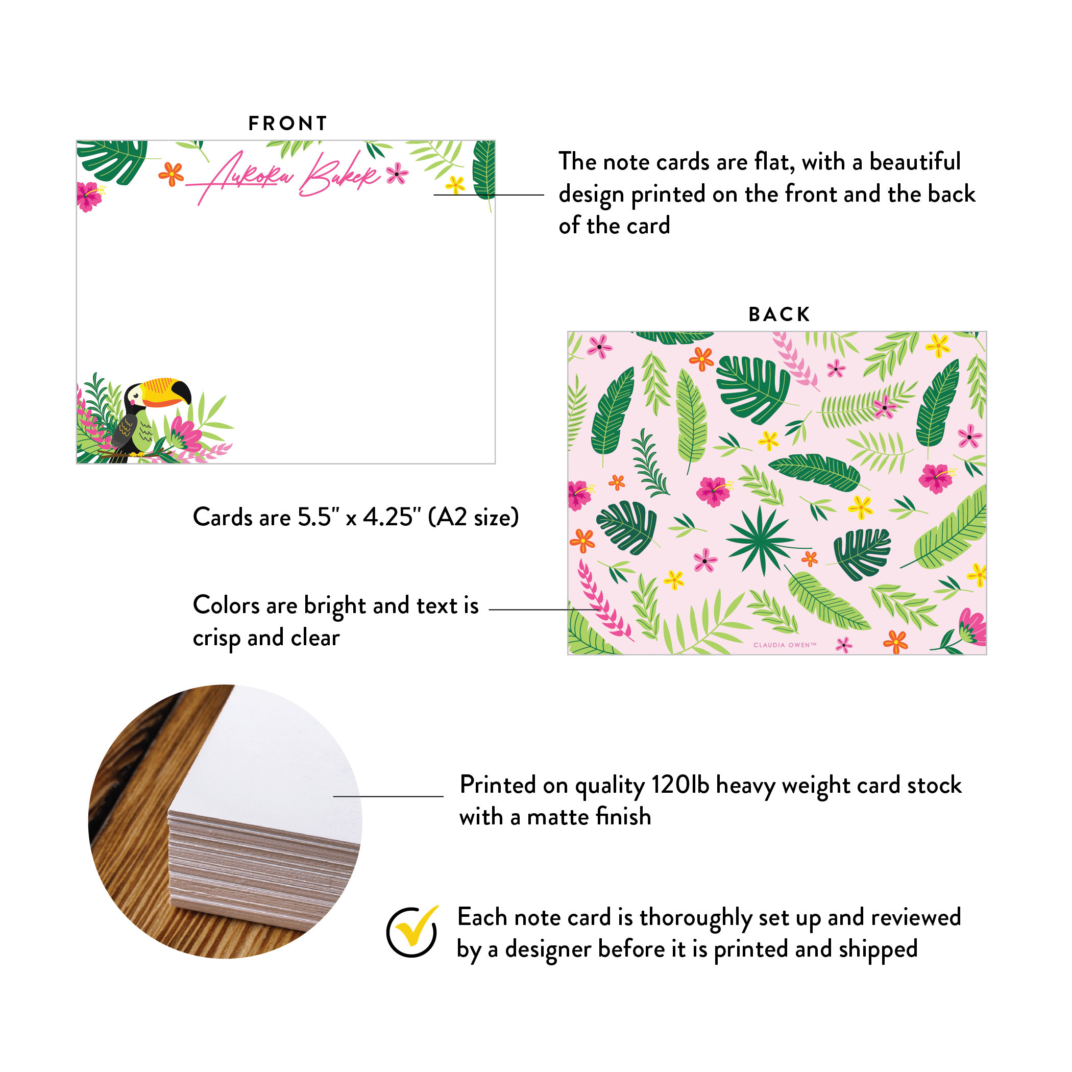 Personalized Toucan Note Card, Tropical Stationery Thank You Cards ...