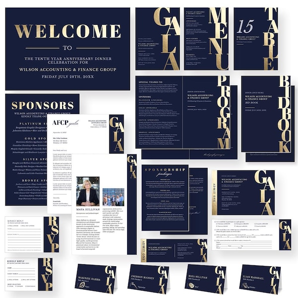 Gala Program Template - Etsy