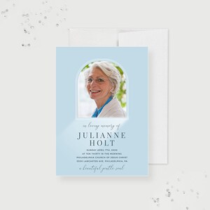 À la douce mémoire d'un ami de maman et papa, carte commémorative avec photo, ordre des funérailles, modèles de cartes modifiables pour le programme des obsèques