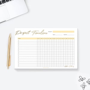 Project Timeline Planner Notepad, Project Tracker Personalized Notepad, Custom Project Management Tracker, Project Planning Project Schedule