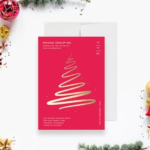 New Years Party Invitation Editable Template, Company Holiday Party Invites Digital Download, Christmas End of Year Business Party