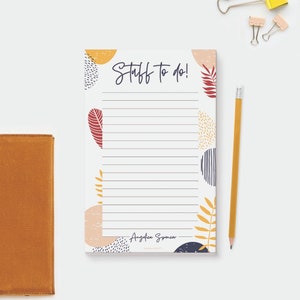 Stuff To Do Notepad, To Do List Daily Weekly Planner, Modern Minimalist Notepad Organizer for Women, Get Stuff Done