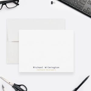 Personalized Programmer Note Cards Software Developer Stationery Set Custom Tech Writing Paper Gift for Coders Engineers IT Pros