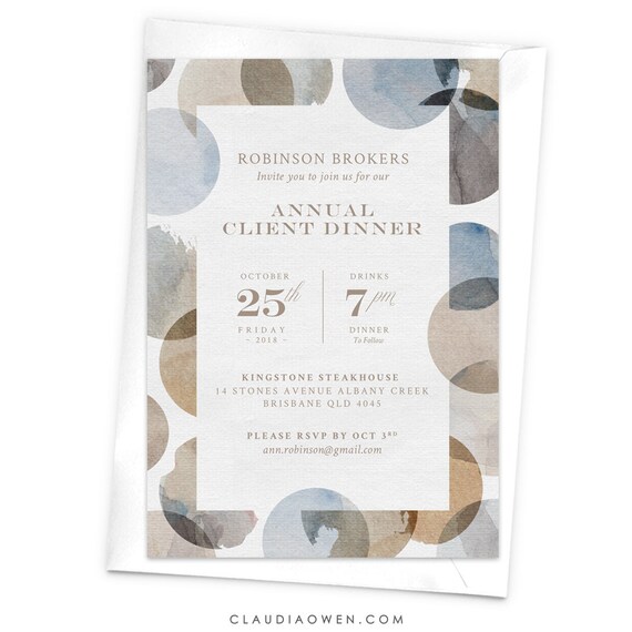 annual client dinner business invitation awards night work etsy client dinner invitation