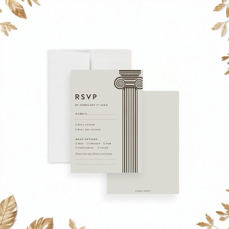 Classic Roman Toga Party Invitations, Greek Wedding Invitations ...