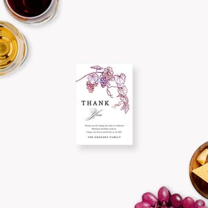 Modèle de carte d'informations sur le vin, carte détaillée imprimable, carte d'informations, carte d'insertion d'anniversaire de domaine viticole, cartes pour fichier numérique