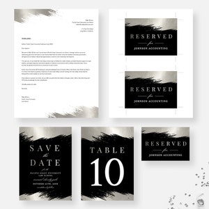 Gala Party Invitation Template, Business Sponsorship Form Digital Download, RSVP Card, Event Program Template, Ticket Invite Set