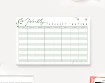 Workout Log Notepad, Exercise Tracker Notepad, Fitness Tracker Exercise Log, Health Tracker Fitness Gifts, Gym Workout Gifts for Women