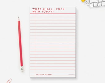 Personalized Funny Notepad To Do List, Home Office Lined Notepad for Men and Women, Custom Grocery Shopping List, Funny Birthday Gifts