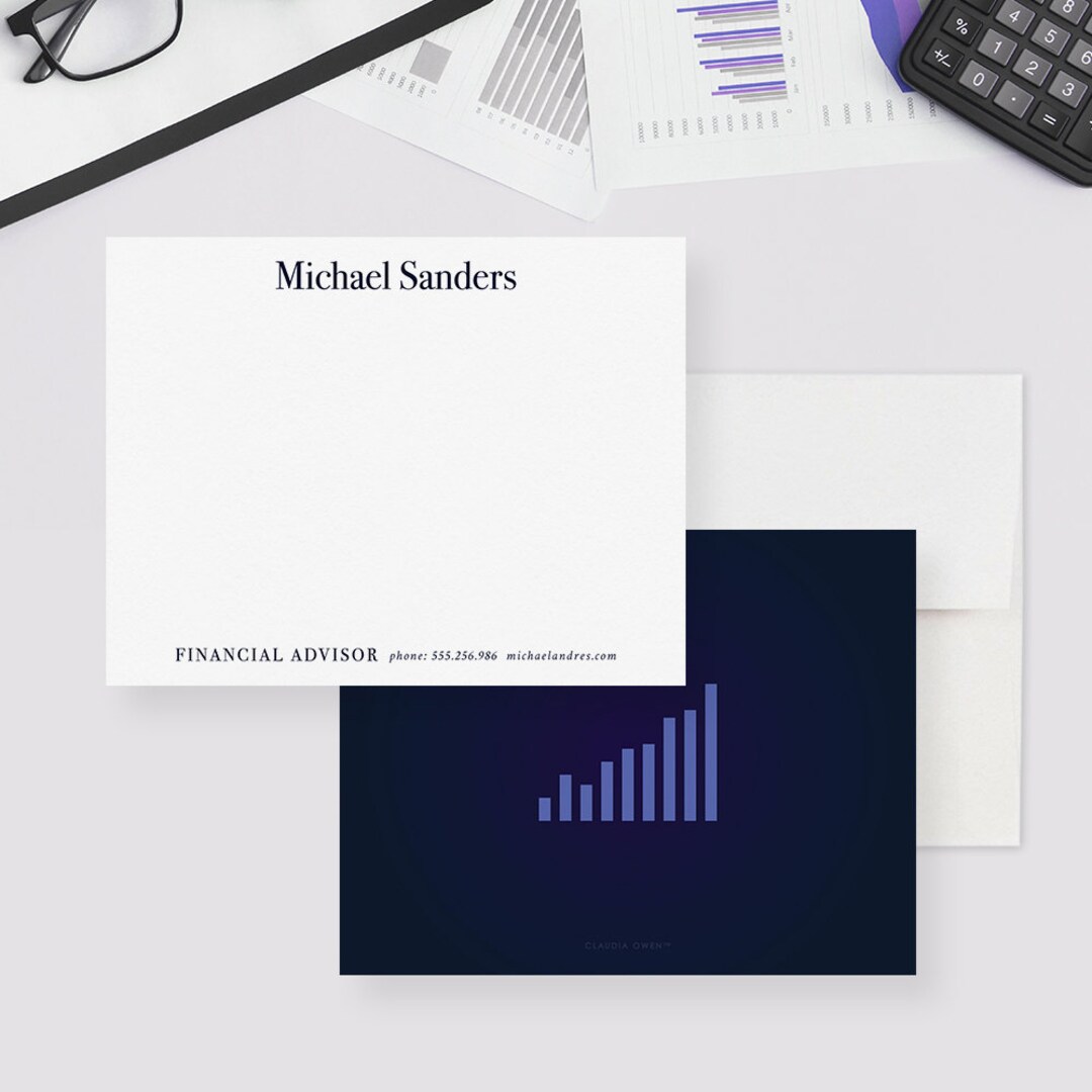 Financial Advisor Note Card, Personalized Accountant Gift, Custom ...