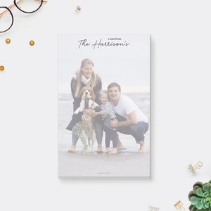 Custom Family Notepad with Photo, Personalized Stationery Writing Pad Gift for Moms, Housewarming Gift, Newlywed Photo Gift Notepad