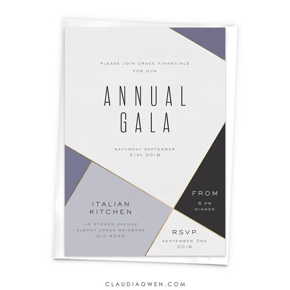 annual gala business invitation anniversary dinner awards night work function gala night professional event corporate event business invitation
