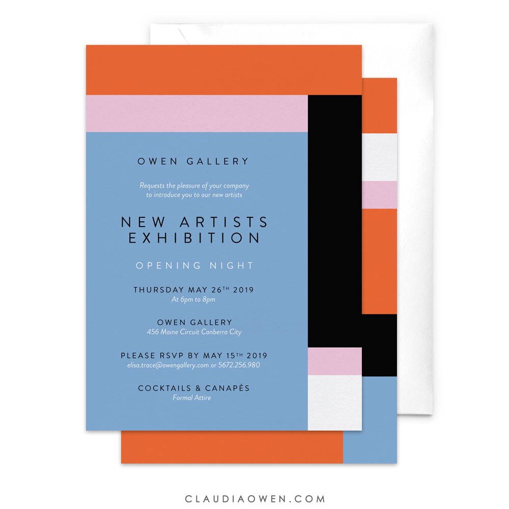 Exhibition Invitation Grand Opening Awards Night Work | Etsy