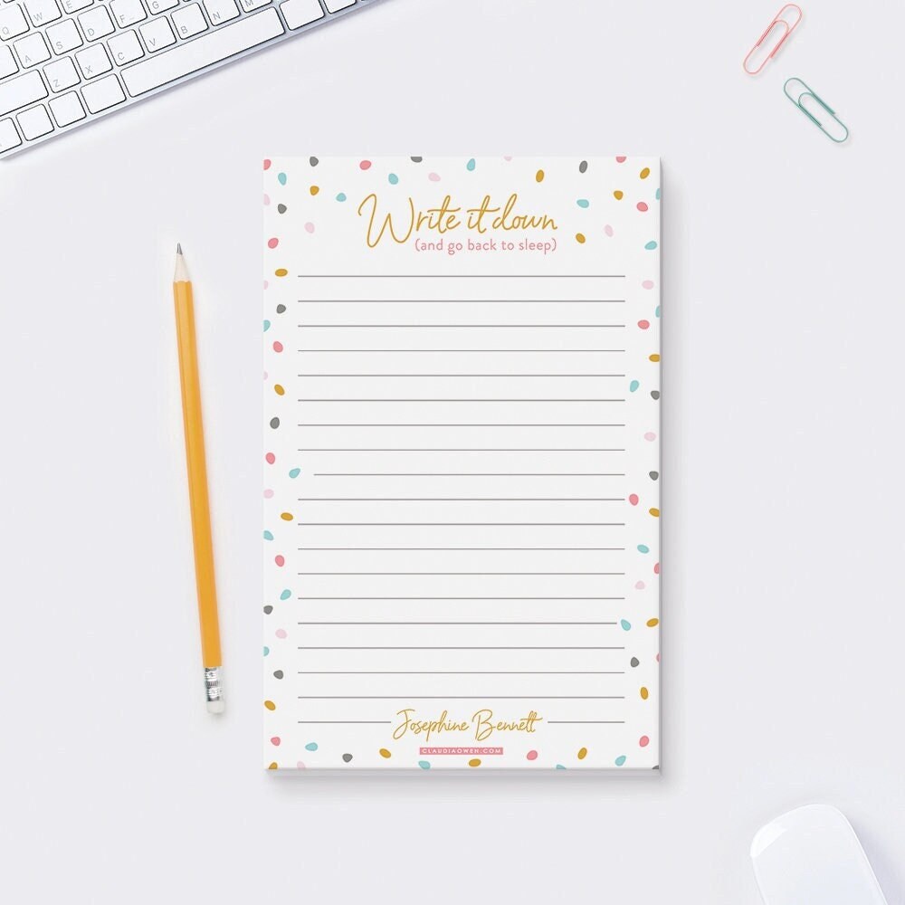 Personalized Colorful Notepad Custom to Do List Writing - Etsy