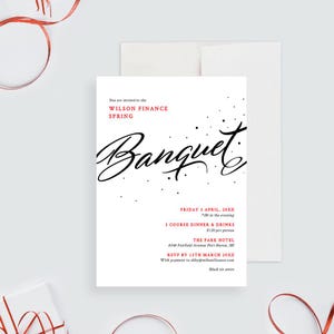 Bankett-Einladungsvorlage, professionelle Business-Party lädt ein Digitaler Download, druckbare Datei für Firmenfeier