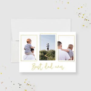Biglietto d'auguri per la festa del papà da scaricare in formato digitale, il miglior papà di sempre, file digitale, biglietto fotografico personalizzato, modello di biglietto per papà