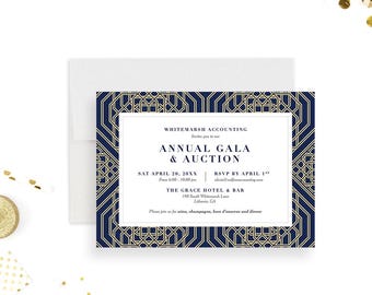 Annual Gala Invitation Corporate Event Invite Business Auction Party Invitation Company Dinner Gala Printed Card