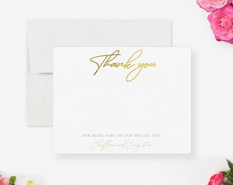 Elegant Personalized Wedding Note Cards Custom Thank You Cards Set with Name Minimal Script Wedding Stationery Design