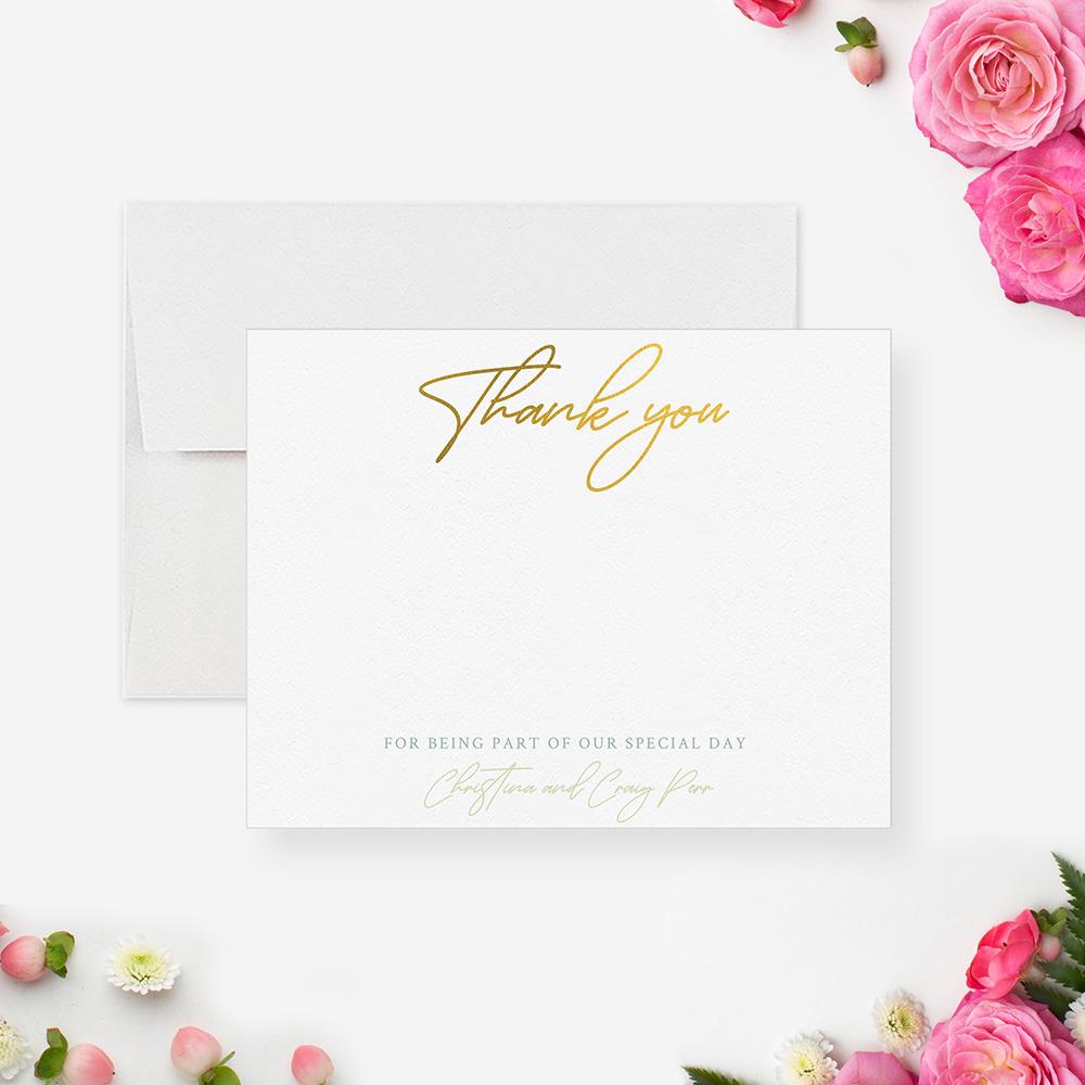 Elegant Personalized Wedding Note Cards Custom Thank You Cards Set With ...