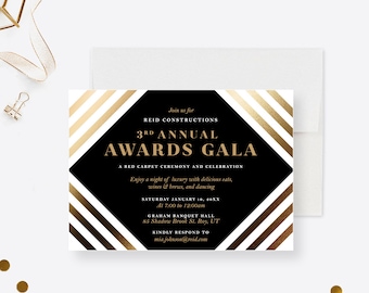 Customizable Elegant Business Invitation Perfect for Corporate and Formal Events, Awards Gala Invitation, Business Anniversary Invitation