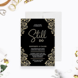 We Still Do Wedding Anniversary Invitation Template Renewal of Vows Editable Invite Printable Anniversary Party Digital Download