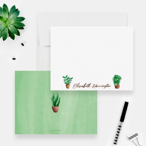 Papeterie végétale, cadeau botanique, carte de correspondance, enveloppe, nature, verdure, personnalisé, plante pour femme, cadeau pour amateur de plantes, maman pour plante