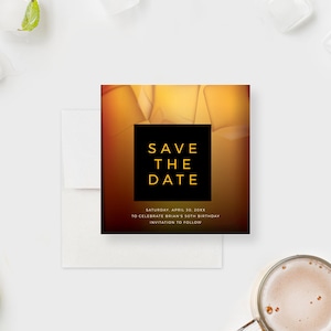 Herren Geburtstag Save the Date Card bearbeitbare Vorlage, Geburtstag für Erwachsene 21. 30. 40. 50. Bachelor Printable Digital Download