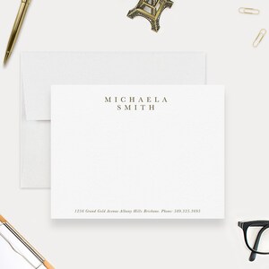 Personalized Note Cards for Women in Business Custom Name Stationery Set for Professionals Client Thank You Notes Custom Gift