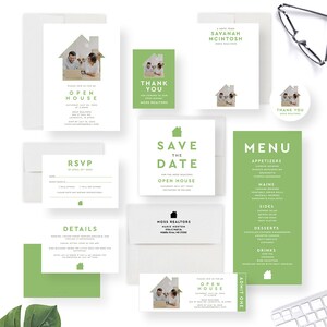 Open House Photo Invitation Card, Real Estate Open House Invites, Property Broker House Opening, Company Open House Invitation